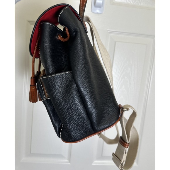 Dooney & Bourke Black/Brown/Red Pebble Grain Medium Murphy Backpack NWOT(W/ Bag) main image 5